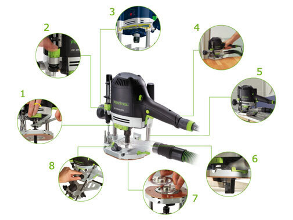 ВЕСНА СКИДКИ СУПЕР ХИТ! Вертикальный фрезер FESTOOL OF 1400 EBQ-Plus в систейнере 576207