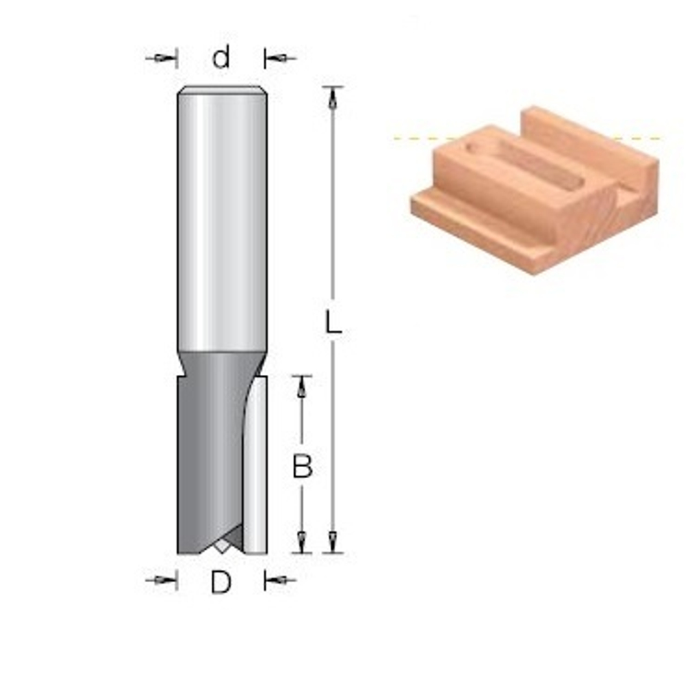 Фреза пазовая врезная D 41,3 x 25,4 L67 Z2/1 хвостовик 12 DIMAR 1077769