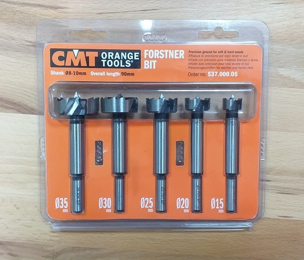 ХИТ! Комплект свёрл Форстнера SP 5 шт. D 15-20-25-30-35,  S8-10 RH CMT 537.000.05