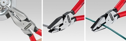 Плоскогубцы комбинированные особой мощности 200 мм, фосфатированные, обливные ручки KNIPEX KN-0201200