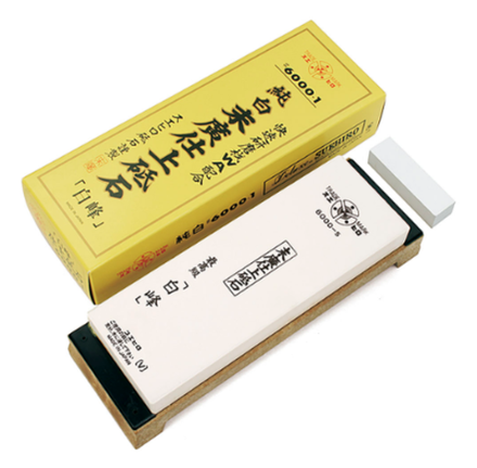 ХИТ! Заточной абразив 6000 Suehiro 206 х 73 х23 мм на подставке с нагурой белый MT 6000 М00014380