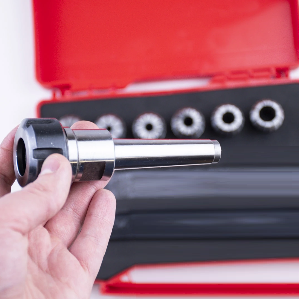 Новинка! Набор из 6 цанг с патроном GOLDRATIO ER25 х MT-2 3-16 мм, в кейсе М00024980