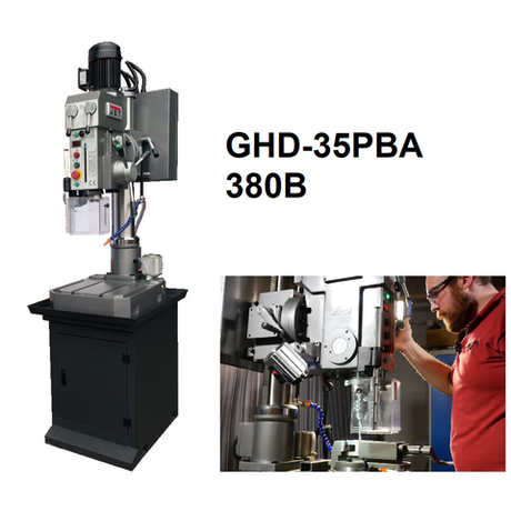 АКЦИЯ ЧЕРНАЯ ПЯТНИЦА! Редукторный сверлильный станок настольный с подставкой JET GHD-35PFA 1,2 кВт 380 В по металлу, Мах Ø35 мм, М22, с редуктором, погруженным в масло, сверлильные работы в условиях высокой загруженности 50000965T