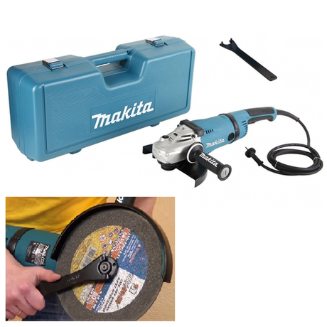 Новинка! Угловая шлифмашина УШМ Болгарка электрическая (сетевая) Makita GA 9030 SFK1 220В 2,4 кВт, диск 230 мм GA9030SFK1