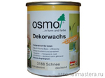 ХИТ! Цветное масло для древесины Osmo 3188 Снег 0,125 л Dekorwachs Intensive Tone для внутренних работ Osmo-3188-0,125 10100456
