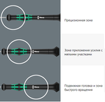 Отвертка шестигранная Kraftform Micro 2052 сферическая головка, для электроники 3.0 х 60 мм 118096 WERA WE-118096