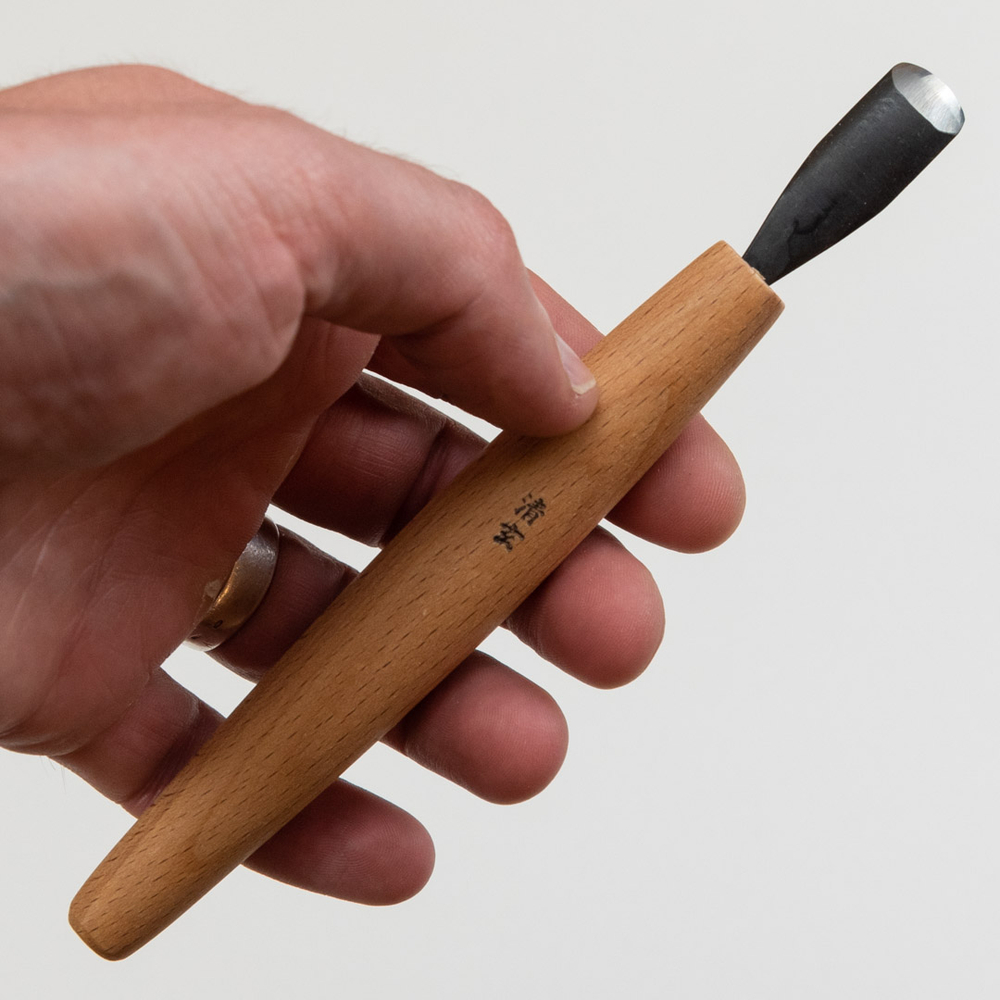 Новинка! Стамеска японская для резьбы по дереву Miki Tool Seigen N 10, полукруглая РК, изогнутый клинок 12 мм М00019867