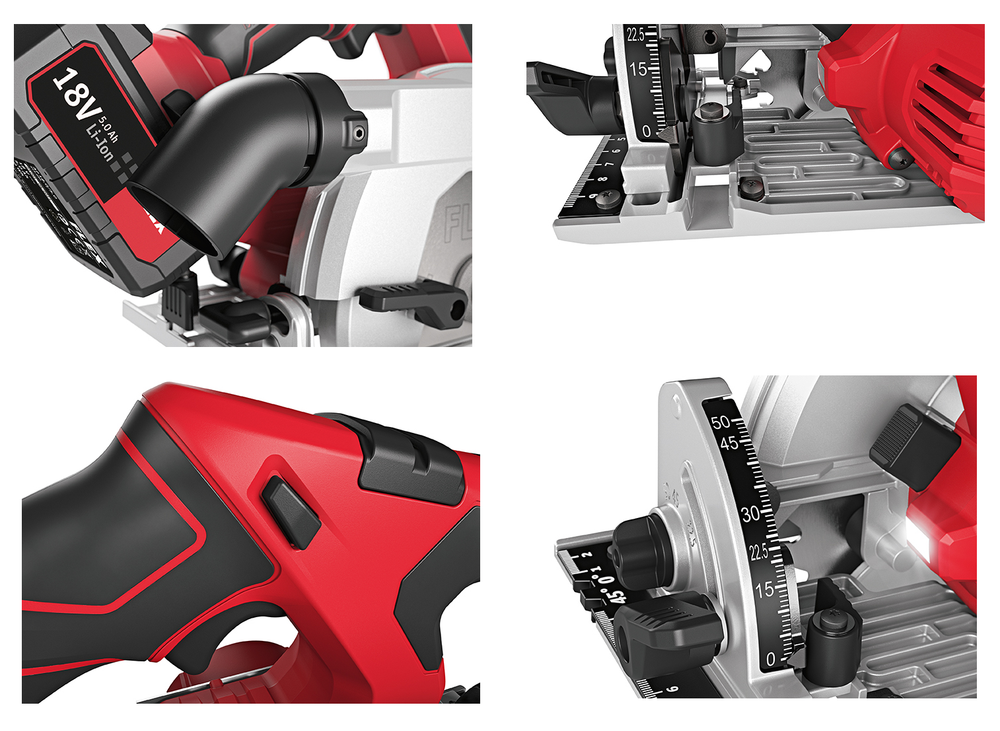 Новинка! Аккумуляторная дисковая пила FLEX CS 62 18.0-EC C, 18В, диск 165/20 мм с защитным маятниковым кожухом 491322
