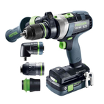 Аккумуляторная ударная дрель-шуруповёрт QUADRIVE TPC 18/4 5,0/4,0 I-Set FESTOOL 577621