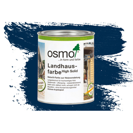 Непрозрачная краска для наружных работ Osmo 2506 темно-синяя 0,75 л Landhausfarbe Osmo-2506-0.75 11400072