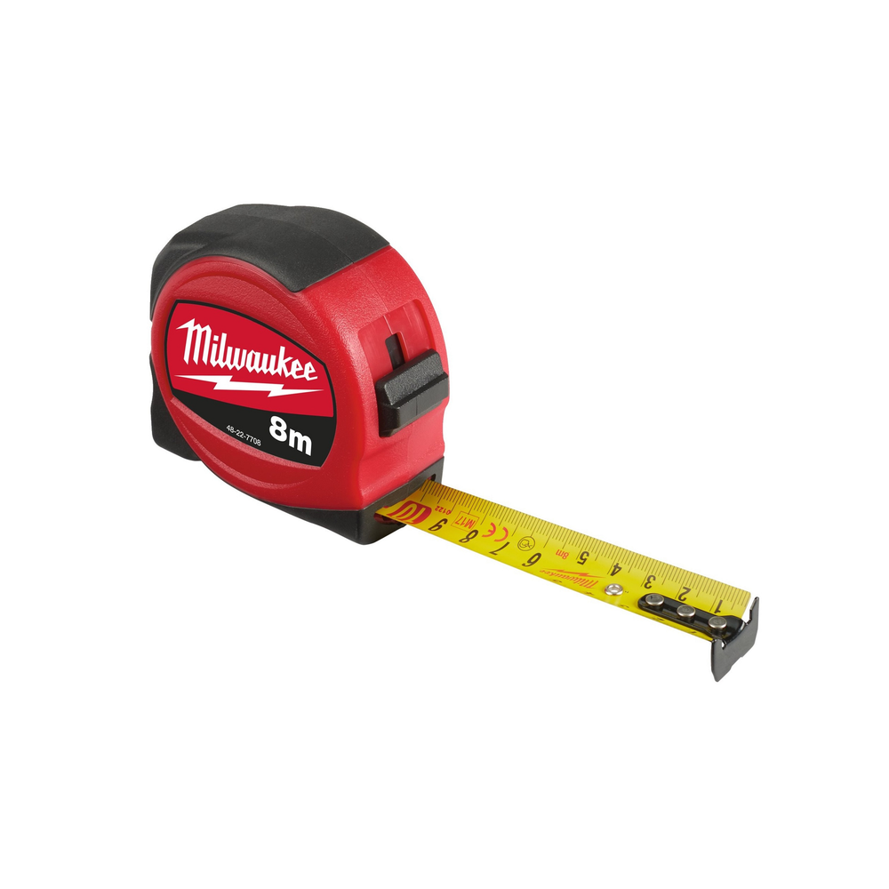Новинка! Рулетка длина 8 м ширина 25 мм MILWAUKEE SLIMLINE Coмpact S8 / 25 48227708