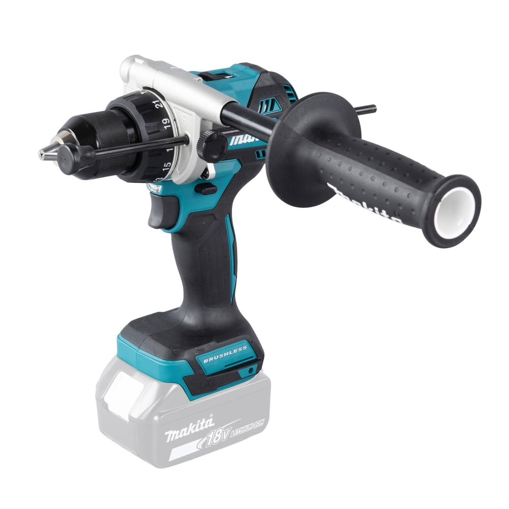 Новинка! Аккумуляторная ударная дрель - шуруповерт ударная Makita DHP 486 Z LXT 18 В, бесщеточный BL-двигатель, электронное управление. Дополнительная рукоятка, Max D сверления металл 13 мм, дерево 76 мм DHP486Z