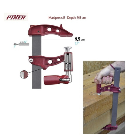 Струбцина Piher MAXIPRESS E 20 х 9,5 см 9000N усилие до 900 кг 59020 М00021146