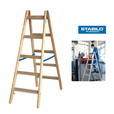 Новинка! Деревянная двухсторонняя стремянка с перекладинами Krause STABILO PROFESSIONAL Sprossen-DoppelLeiter Holz 2 х 5 170255