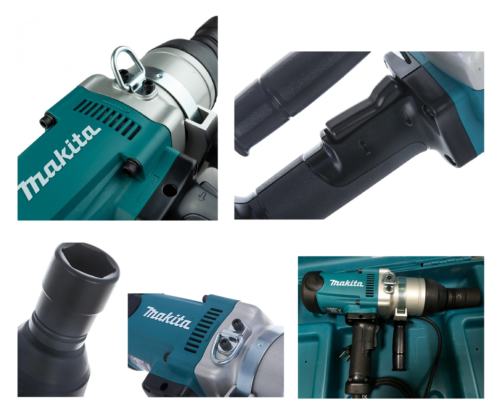 Новинка! Гайковерт ударный сетевой в кейсе Makita 1000Нм, 1,3 кВт, 1500 уд/мин, квадрат 1", М22-М30 TW1000