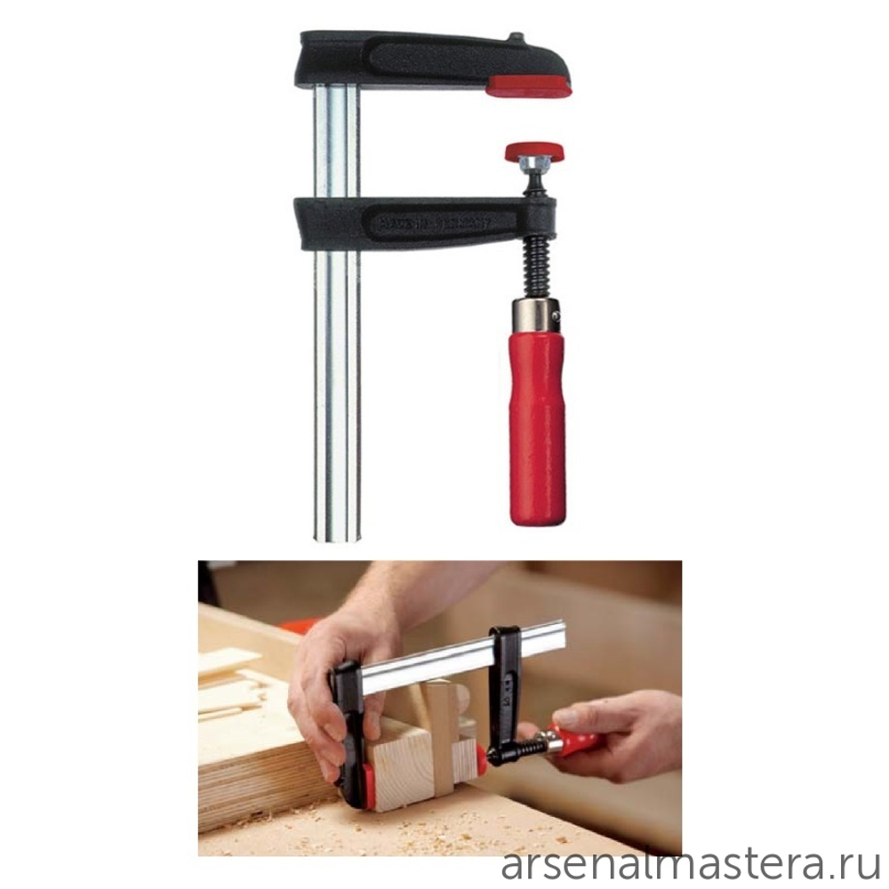 ХИТ! Струбцина из ковкого чугуна TPN с надежной деревянной ручкой BESSEY BE-TPN30BE