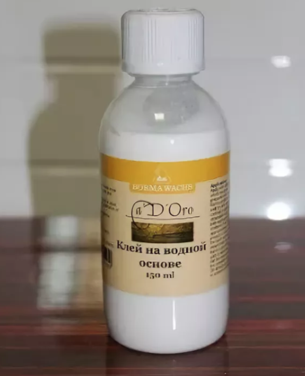 СКИДКИ ХИТ! Клей водный для потали WATERBASED GOLDSIZE 500 мл для внутренних работ Borma CDO6802