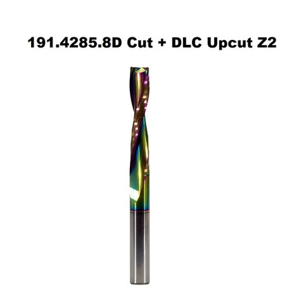 Новинка! Фреза спиральная 8 х 42 х 85 монолитная твердосплавная Upcut Z2 Cut DLC Woodwork 191.4285.8D