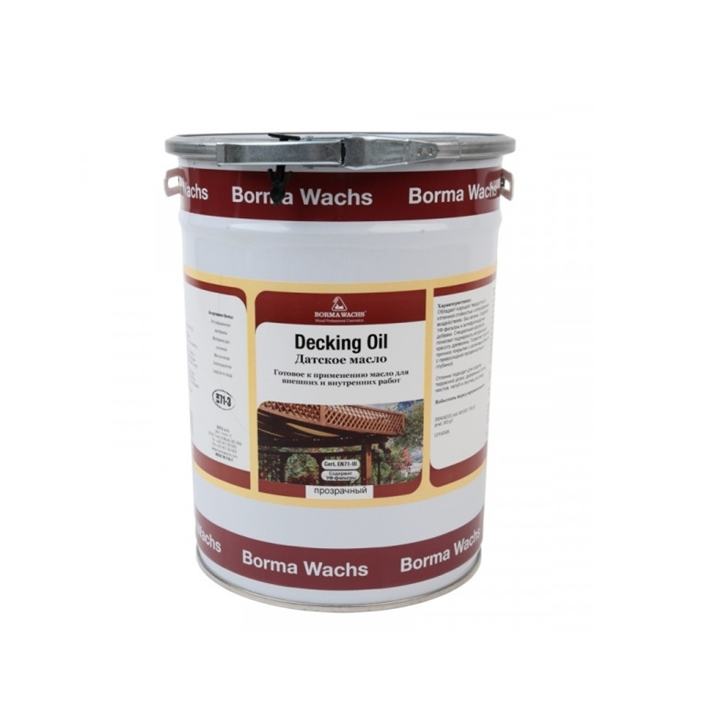 ЗИМНИЕ СКИДКИ! Масло датское Decking Oil 5л для террас цвет 50 Белый для наружных работ Borma 4972IL-DS50