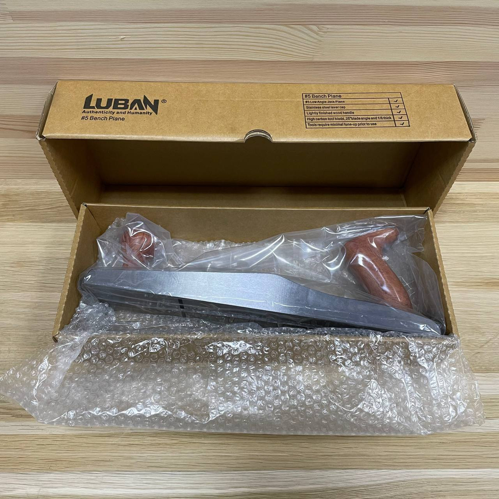 ХИТ! Рубанок N 5 Low Angle торцовочный прижим нержавеющая сталь 345 мм лезвие 50 мм T10 Luban М00022432