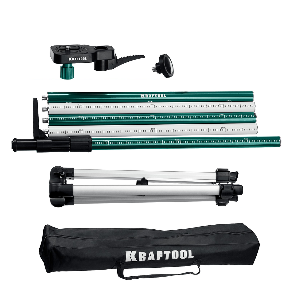 Новинка! Штатив - штанга наборная KRAFTOOL SP 36 распорная с треногой SP, для работы с лазерным, оптическим и фотоинструментом 34723
