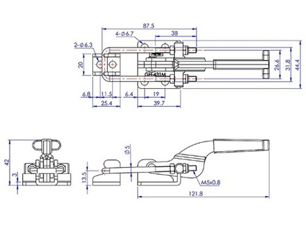 ХИТ! Защелка усилие 318 кг Woodwork GH-431