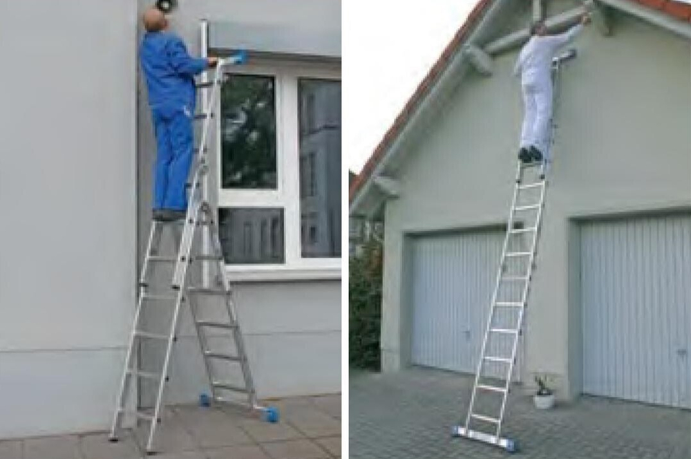 Шарнирная комбинированная лестница - стремянка Krause STABILO 2x3 и 2x6 133922