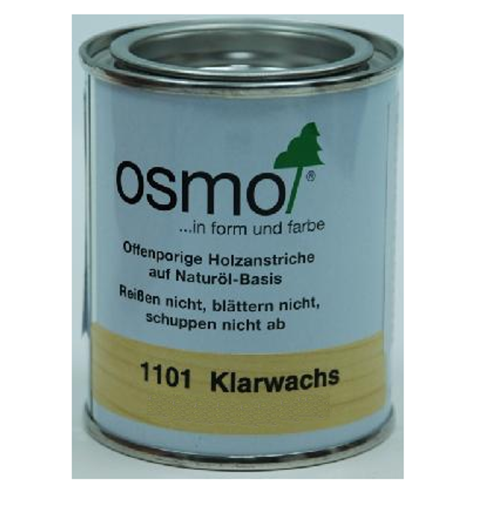 ХИТ! Масло с воском для твердых пород древесины Osmo 1101 бесцветное шелковисто-матовое 0,125 л Klarwachs для внутренних работ Osmo-1101-0.125 10200005