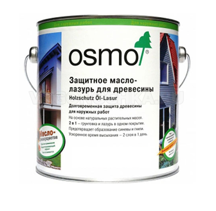 Защитное масло-лазурь для древесины для наружных работ OSMO 905 Патина 0,75 л Holzschutz Ol-Lasur Osmo-905-0,75 12100150