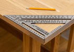 ХИТ! Угольник оригинальный метрический 250 мм для плотника и столяра Metric Speed Square Sw-250 с русской книжкой - инструкцией с Черной разметкой Swanson MT202-BLK