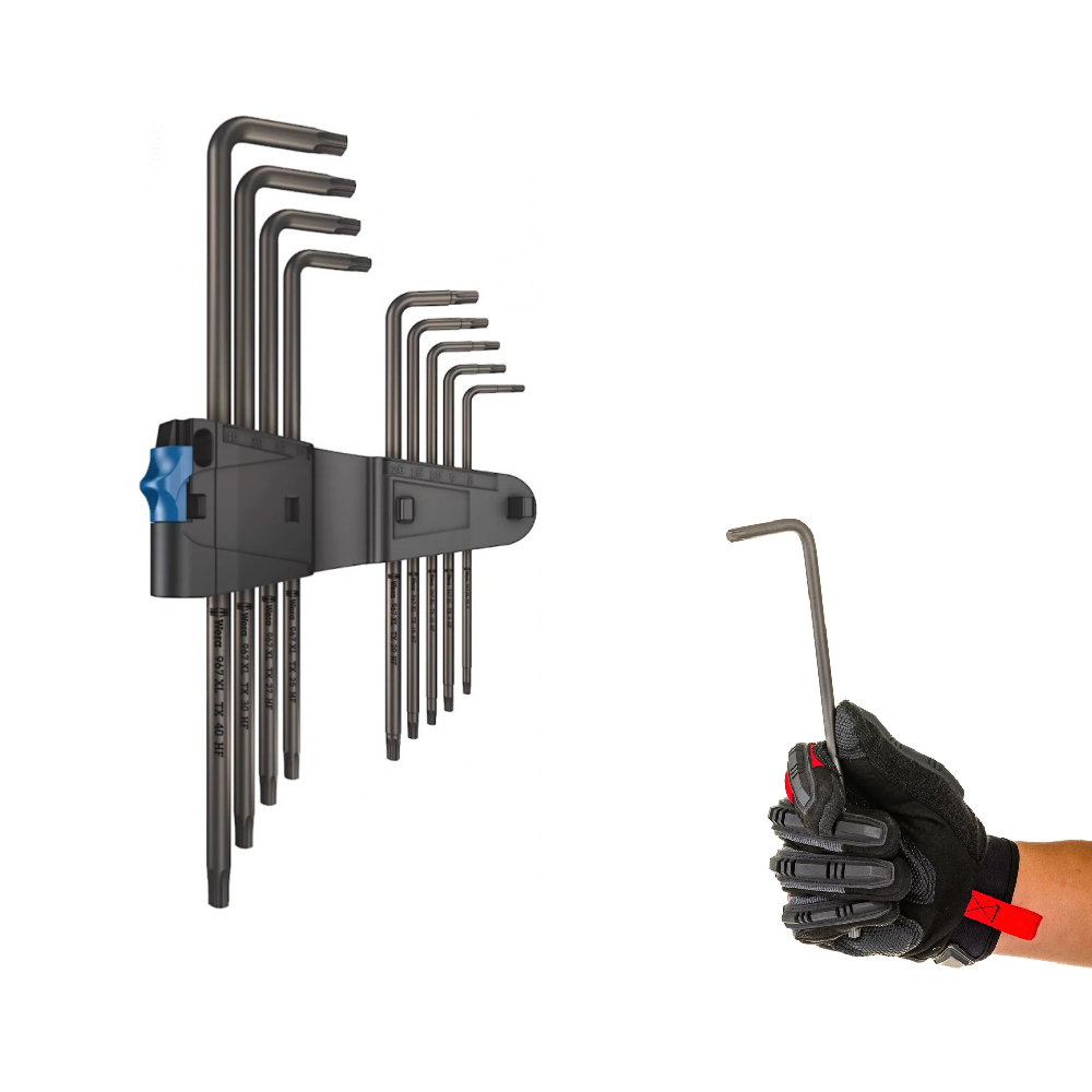 Новинка! Набор Г-образных ключей с функцией фиксации, удлиненный 9 предметов WERA TORX 967/9 TX XL HF 1 8/9/10/15/20/25/27/30/40 WE-024450