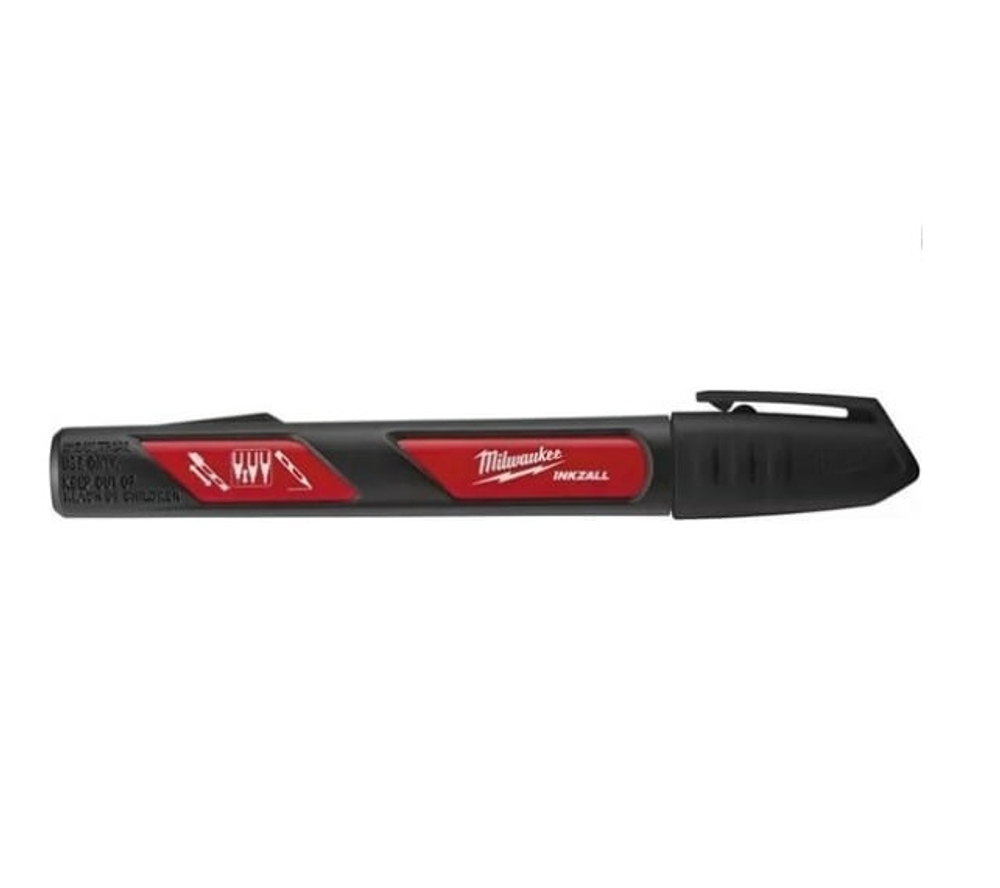 ХИТ! Маркер строительный черный 1 шт на основе жидкой краски INKZALL Black-LP Milwaukee 48223731
