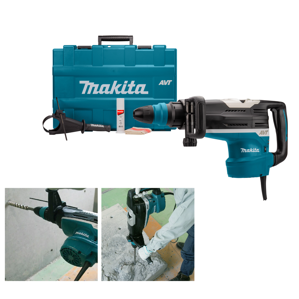 Новинка! Перфоратор сетевой мощный Makita SDS-Max HR 5212 C 1,51 кВт. Антивибрационная система AVT. Два режима работы: сверление с ударом и долбление, в кейсе HR5212C