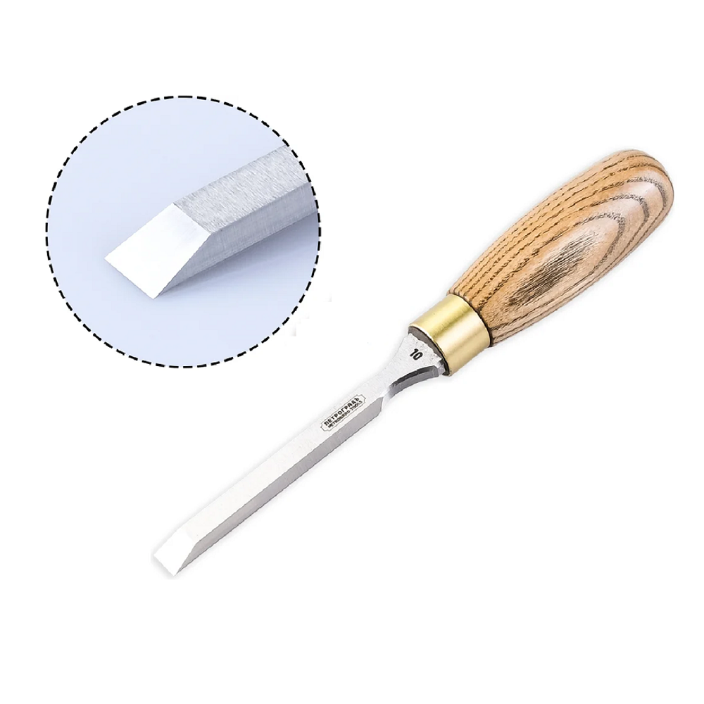 Набор стамесок ПЕТРОГРАДЪ серия НЕВА 4 шт: Стамеска 6 мм М00020572, 10 мм М00023136, 20 мм М00020574, 26 мм М00020575. Укороченный клинок Butt chisel N090-4AM