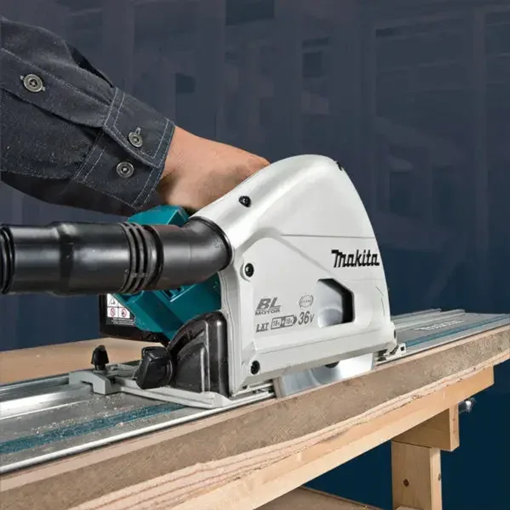 Новинка! Аккумуляторная погружная дисковая пила Makita 18В диск 165 /20 мм, для раскроя листовых материалов из древесины, алюминия, массивных деревянных панелей. для вырезания прямых углублений DSP600Z