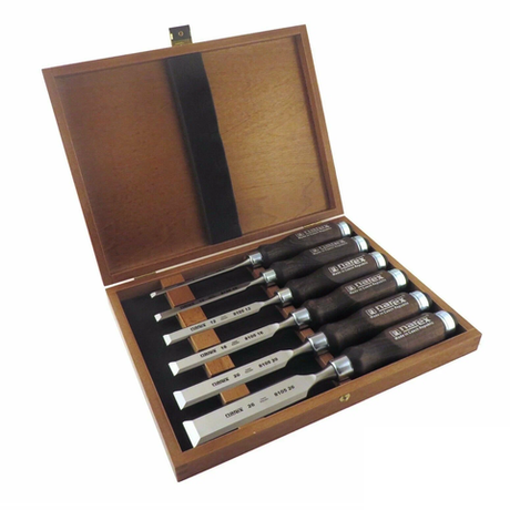 Подарочный комплект для столярных работ №2: Набор столярных стамесок плоских Narex Wood Line Profi 6 шт. 6, 10, 12, 16, 20, 26 мм в деревянном кейсе 853053 ПЛЮС Книга Практический курс столярного искусства автор М. Нетыкса М00011866 N097-2AM