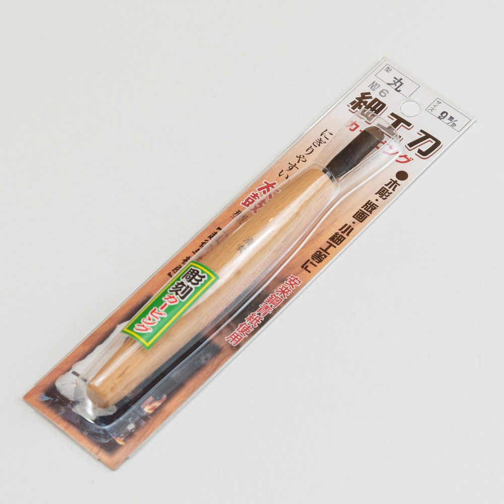 Новинка! Стамеска японская для резьбы по дереву Miki Tool Seigen N 6, полукруглая РК, 9 мм М00019863