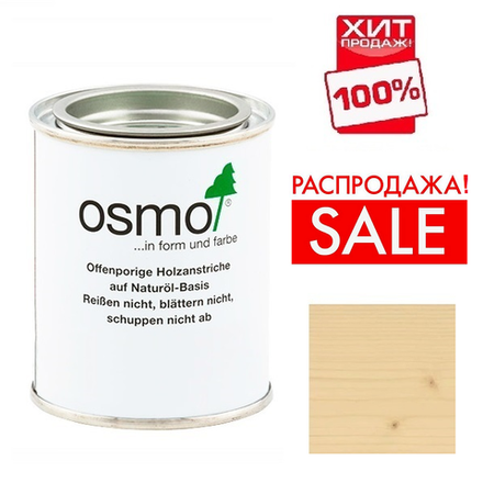 РАСПРОДАЖА ХИТ! Защитное масло с УФ - фильтром Osmo 424 цветное прозрачное Ель / Пихта 0,125 л сдерживает рост синей гнили, плесени, грибков UV-Schutz-Ol Farbig для наружных работ Osmo-424-0,125 11600048