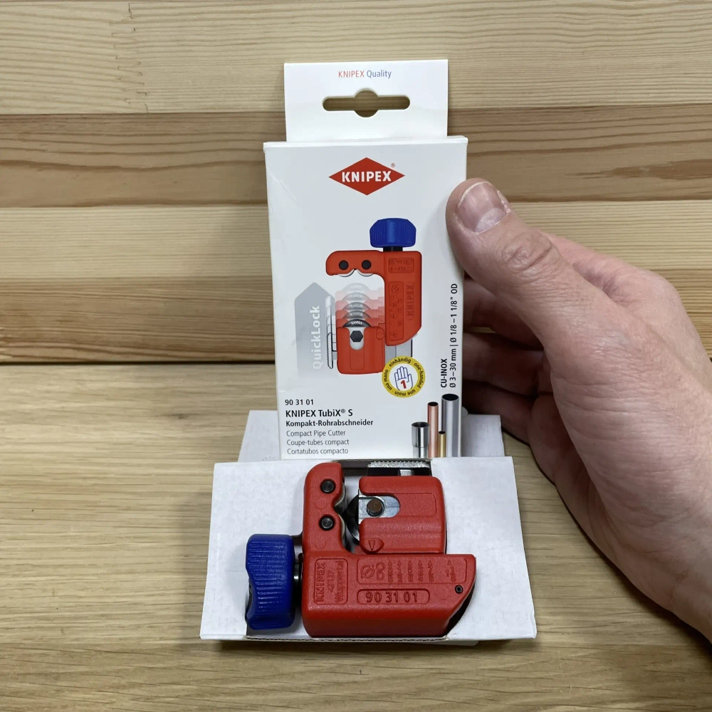 Новинка! Мини - труборез KNIPEX TubiX S для нержавеющей стали и цветных металлов, Ø 3-30 мм / толщина max 2 мм, длина 77 мм KN-903101