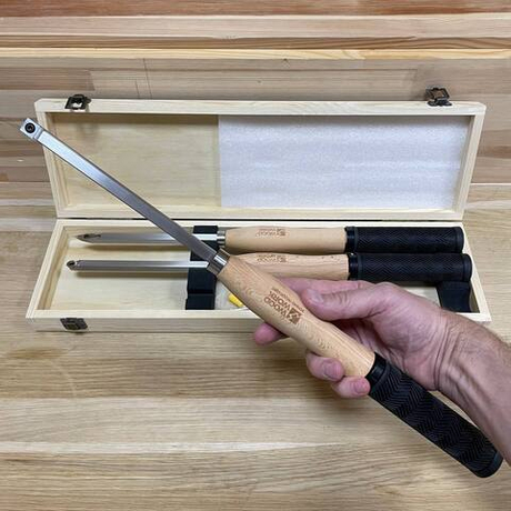 СКИДКИ ЧЕРНАЯ ПЯТНИЦА! Комплект токарных резцов 3 шт. со сменными твердосплавными ножами форма Круг, Ромб, Квадрат в кейсе Woodwork PWT-300