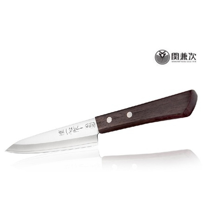 ХИТ! Нож японский Кухонный Универсальный Kanetsugu Special Offer длина лезвия 120 мм сталь AUS-8/SUS410  3 слоя, рукоять розовое дерево, заточка 5000 Tojiro 2001