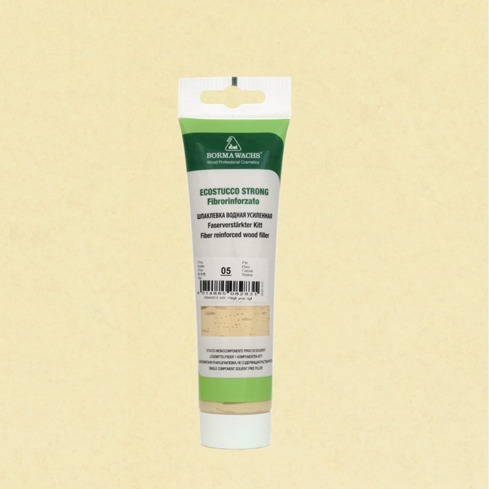 Новинка! Шпаклевка по дереву водная усиленная Borma Ecostucco Strong 200 г, цвет 05 сосна, для внутренних работ 1770PI.200