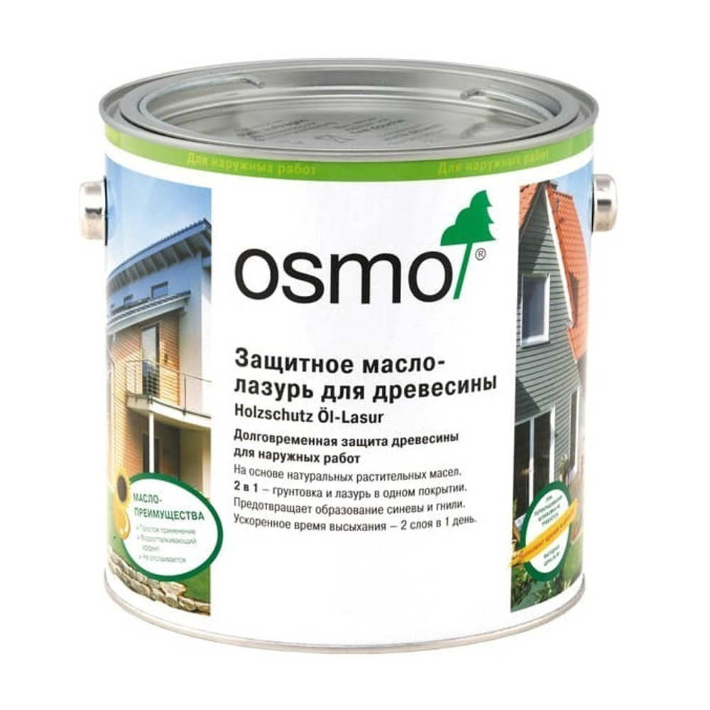 Защитное масло - лазурь для древесины для наружных работ OSMO 731 Сосна орегон 2,5 л Holzschutz Ol-Lasur Osmo-731-2,5 12100256