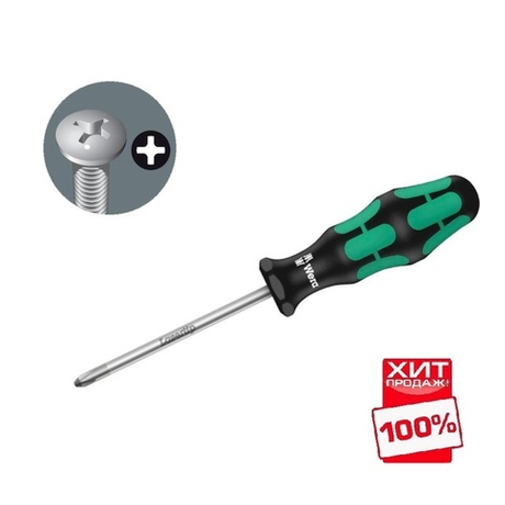 ХИТ! Отвертка крестовая Phillips Kraftform Plus 350 PH 1 x 80 мм 008710 WERA WE-008710