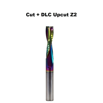 Новинка! Фреза спиральная 8 х 32 х 75 монолитная твердосплавная Upcut Z2 Cut DLC Woodwork 191.3275.8D