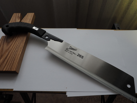 ЛУЧШАЯ ЦЕНА ХИТ! Японская пила столярная безобушковая Shogun Cross Cut Saw 265 мм (шаг 1.75 мм) пистолетная рукоять MT PIS-265 М00009187