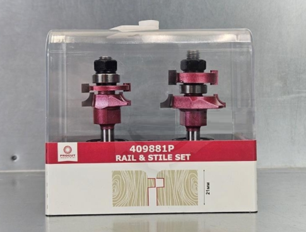 Новинка! Комплект 2 фрезы (Мебельная обвязка) PROCUT R4,76 D35/25,5 x 21/12,7 S8 409881P