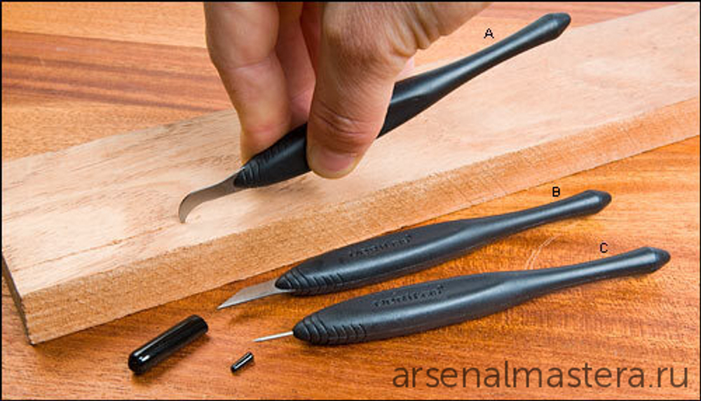 Резак - стамеска Inlay Chisel 1 мм для инкрустации 05K12.23 Veritas М00008245