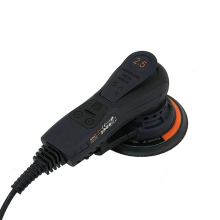 ХИТ! Электрическая эксцентриковая бесщеточная шлифмашинка ручная 220V / 50Hz 350W, 125 мм Ход 2,5 мм, магнитный тормоз MAXXT R7303-125-2.5