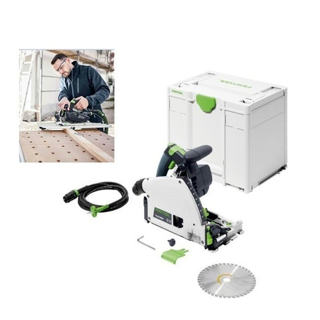 Новинка! Пила погружная TS 60 KEBQ-Plus, противоскольный вкладыш, Диск HW WD42 в систейнере Sys3 FESTOOL 576721